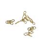 Color oro de 14k retención de color gancho de conexión de 8 caracteres accesorios para joyería hecha a mano DIY cuerda para colgar pulsera signo de interrogación hebilla de cierre