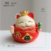 Decoración de gato de la suerte para oficina, hogar, tienda, apertura creativa, consola central de coche de tamaño pequeño, artesanía de resina nórdica, regalo