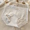 Calcinhas de Renda Jacquard Sem Costura Antibacterianas 10A para Mulheres, Crotch Estendido de Peça Única, Calcinhas Máscara Bumbum Pêssego Nu