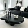 Mesa de centro em formato de nuvem para sala de estar, adequada para espaços pequenos, cor creme, design único, mesa de chá simples moderna criativa tendência
