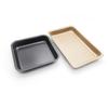 Molde rectangular práctico de 11 pulgadas con revestimiento antiadherente para hornear alitas de pollo a la parrilla, galletas, pasteles, molde de acero al carbono de 7 pulgadas con cuerpo alto
