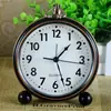 Suministro Exclusivo Transfronterizo de Relojes Despertadores Metálicos Retro, Relojes de Escritorio Silenciosos de 5 Pulgadas para Mesita de Noche, Relojes Elegantes para Sala de Estar y Dormitorio, Relojes de Mesa Estilo Europeo