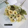 Nuevo Estilo Manojos de Flores Artificiales de Seda de Girasoles, Estrellas y Margaritas para el Hogar, Bodas, Fotografía y Decoración; Flores Artificiales para Venta al por Mayor Transfronteriza