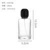 Frasco de perfume de vidrio plano con forma de bayoneta, para prensa cosmética, transparente, con pulverizador, para perfume, botella desnuda