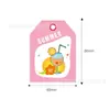 Nueva Etiqueta de Regalo con Tema de Verano Hawaiano Decoración de Etiqueta Colgante para Baby Shower Cumpleaños