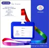 Tarjeta de Trabajo Transparente de Doble Cara Tarjeta de Personal Estudiante Set de Colores Correa para el Cuello Tarjeta de Trabajo Tarjeta de Pecho Tarjeta de Fábrica Control de Acceso Correa