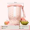 Nuevo Vaso para Frutas Drenable de Múltiples Capas, Vaso Ligero para Snacks de Picnic, Ensalada, Cereal, Vaso Reductor de Grasa con Tenedor