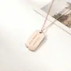 Nuevo Precio Especial Tendencia Minimalista Versátil Acero de Titanio Alta Calidad Conserva el Color Collar para Mujer Colgante de Letra Cadena Versátil para Suéter