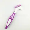 Venta directa cepillo de dientes para dentaduras postizas 4 colores cepillo de dientes para dentaduras postizas cepillo de limpieza para dentaduras postizas cepillo de limpieza para brackets bolsa de exportación opp