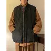 Chaleco de Algodón Delgado con Cuadros de Diamantes para Hombre, sin Mangas, Engrosado, Chaqueta Acolchada de Algodón, Chaqueta Estilo Japonés, Primavera y Otoño 2025