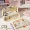 Estuche para lápices de 9 capas, de pie, con alto atractivo estético, estilo ins, para niñas y niños, caja de papelería 2026, gran capacidad, estuche simple