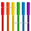 Capas de Silicone para Ponta de Lápis para Prevenir Mordida nos Dedos, Mordedores de Silicone para Mastigação e Dentição para Autismo e TDAH