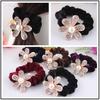 Accesorios para el cabello de estilo coreano, anillo para el cabello de franela con diamantes de perla, temperamento de moda de invierno, accesorios para el cabello de venta caliente para mujeres al por mayor