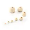 Cuentas de madera 4-50MM color natural de loto cuentas de madera bola cuentas de madera sueltas joyería accesorios diy fabricantes al por mayor
