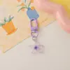 Llavero de Flor Pequeña Transparente de Colores Estilo Ins Femenino Lindo Colgante para Llaves Joyería para Colgar en Bolsos Decoración de Bolsa de Auriculares