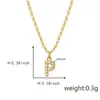 Explosiones Transfronterizas Europeas y Americanas Colgante Collar con Incrustaciones de Cobre Circonita Letra Inglesa Estilo Simple Collar de Mujer Versátil de Alta Gama