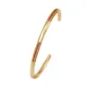 L50 Q35 S64 Pulsera de Moda Europea y Americana con Goteo de Aceite y Incrustaciones de Diamante, Exquisita Pulsera de Puño de Moda con Circonita Arcoíris
