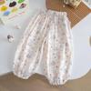 Pantalones Finos de Verano para Niñas Antimosquitos Pantalones Tobilleros para Bebé Niña Pantalones Holgados con Estampado de Dibujos Animados para Niños Pantalones Hasta el Tobillo