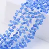 Cuentas Sueltas de Cristal Accesorios para Joyería DIY Cuentas de Vidrio Tallado Forma de Gota de Agua Accesorios para Ropa Color Plateado Agujero Horizontal 5*8mm Gota de Agua
