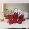 Bolsas de Tote con Flores Navideñas, Serie de Bolsas de Papel Kraft, Cajas para Arreglos Florales, Bolsas de Regalo para Exhibir Ramos, Empaque para Flores de Floristería al por Mayor
