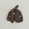 Chapéus Infantis Primavera e Outono Novo Estilo Fofos Quentes Lã Chapéus para Meninos e Meninas Moda Bebê Chapéus de Tricô Pulôver