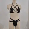 Ropa Interior Sexy de Encaje de Malla para Comercio Exterior, Traje de Tres Puntos de una Pieza, Ropa Interior Sexy Europea y Americana