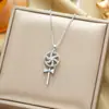 Collar coreano transfronterizo de venta caliente con micro incrustaciones de circonita de acero de titanio para mujer, moda, sentido de alta gama, temperamento, cadena de clavícula, joyería que no se desvanece