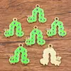 Múltiples Dijes de Aleación para Manualidades Chapado en Oro KC Animales Esmaltados Caballo Hormiga Oruga Insecto Caracol Colgantes Accesorios