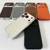 Capa de PC com Textura de Couro de Lichia se Transforma Instantaneamente em uma Janela Grande, Adequada para iPhone 18 Pro, Capa de Celular Apple, Capa Protetora Anti-Queda com Furos de Precisão