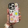 Mejor Vendido Europeo y Americano Colorido Graffiti Girasol Funda para Iphone16 Dulce y Genial Funda Transparente Anti-Caídas para Apple 17Pro