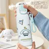 Taza térmica Sanrio My Melody para niños y niñas, especial para uso escolar, vaso con pajilla de doble sorbo, botella de agua portátil