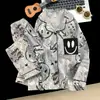 Nuevo conjunto de algodón nube para primavera y otoño, de manga larga y pantalón largo, con estampado de dibujos animados, cómodo para casa, para niños y niñas, adecuado para niños mayores y conjuntos a juego para padres e hijos