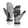 Guantes de hombre y mujer con cremallera, tipo flip de dos dedos, de invierno para mujer, deportivos, para pantalla táctil, de temporada, forrados de polar, cálidos, de algodón, impermeables, para adultos, guantes de fitness