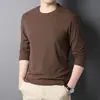 Fabricante Original Ropa Interior Térmica Cálida Camiseta Manga Larga Otoño e Invierno Terciopelo Alemán Doble Cara Camiseta para Hombre Ajuste Delgado Cuello Redondo Camiseta Base