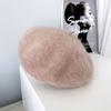 Sombrero tejido de mezcla de lana de conejo de otoño e invierno japonés para mujer, boina gruesa y cálida, sombrero de pintor O Home
