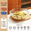 Recipiente para aquecer no micro-ondas para uso doméstico, resistente a altas temperaturas, com bandeja para cozinhar no vapor, tigela de vidro, vaporizador para aquecer pães, dispositivo de cozimento a vapor