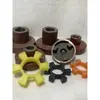 Acoplamiento de tres mordazas rueda trasera de hierro fundido motor bomba de agua rueda de conexión reductor hexagonal flor de ciruelo elástico acoplamiento de hierro fundido