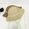 Nuevo Estilo Sombrero de Paja para Mujer Playa Costera Francés Moderno Verano Delgado Transpirable Encaje Hueco Pequeño Fresco Sombrilla Protección Solar