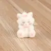 Pingente Fofo de Gatinho Flocado 3D para Chaveiro Artesanal DIY, Corrente de Celular, Fivela de Bolsa, Acessórios de Carro