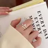 Anillo de Plata de Ley 925 Simple Dulce Fresco Industria Pesada Flor Otoño e Invierno Nuevo Estilo para Mujer Ins Sentido Avanzado Anillo Abierto