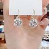 @Oferta Especial @Brincos de Cristal de Círculo Colorido Retrô Coreano Novo Design de Nicho de Luxo Acessível Brincos Elegantes de Fivela de Orelha