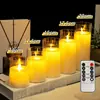 Controle Remoto Transfronteiriço Copo Acrílico Oscilante Simulado Cera Vela Eletrônica LED Luz Decorativa para Casamento Festa Concerto