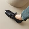 Talla 33-40 talla reembolsable textura suave y cómoda piel de vaca 2023 tacón bajo punta redonda cordones brogue zapatos mujer