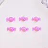 Pequeños accesorios de resina translúcida de colores de caramelo, decoraciones para uñas, pasadores para el cabello 3D DIY, accesorios para uñas vestibles, pequeñas flores de pedrería