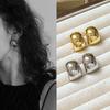 Nuevos Pendientes Redondos de Metal Estilo Frío Matsumoto Huinai 2024 Clip para Oreja Sin Agujeros en las Orejas Pendientes Geométricos para Mujer