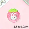 Acessórios de Resina Fofos de Desenho Animado de Frutas e Animais Transparentes Populares Presilhas de Cabelo Grandes para DIY Fivelas de Sapato Chaveiros