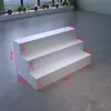Gabinete de Isla Tipo Escalón Vitrina Estante de Exhibición Trapezoidal Tipo Escalera Zapatero Vitrina de Mostrador Estante para Flores Estante para Regalos