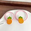 Cuerda para el pelo con dibujos animados de fruta para niñas, Anillos para el pelo, Gomas para el pelo de bebé que no dañan el pelo, Accesorios para el pelo de Princesa