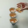 Copa de Cerámica Morada Ino Kiyosong con Patrón de Loto, Exquisito Diseño de Lirio Pintado a Mano, Taza de Té Personal