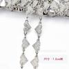 Cadena de aleación de diamante de cristal electrochapada al por mayor, cadena de cintura para ropa, cadena de perlas, accesorios decorativos para bolsos.